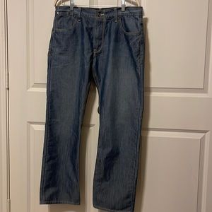 Levi’s red tab 514 jeans with button pockets. 36x32